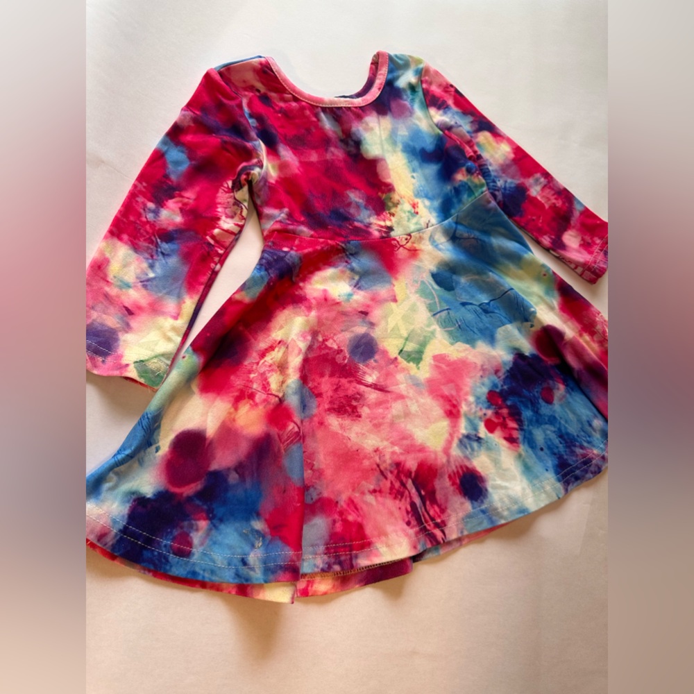 Boutique Tie Dye Skater Dress